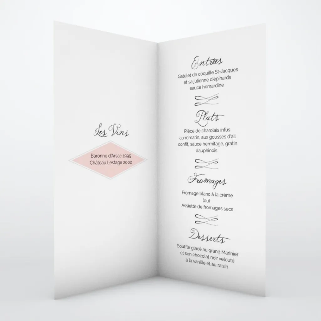 Menu De Mariage^Planet cards Gatsby