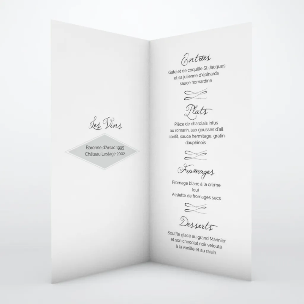 Menu De Mariage^Planet cards Gatsby