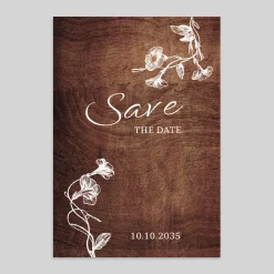Save The Date^Planet cards Gravures et bois