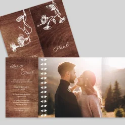 Faire-part Mariage Champêtre | Gamme Complète^Planet cards Gravures et bois