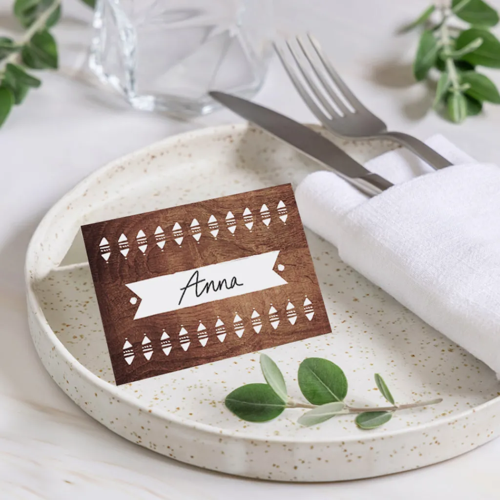 Marque-place Mariage^Planet cards Gravures et bois