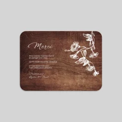 Carte Remerciement Mariage Champêtre^Planet cards Gravures et bois