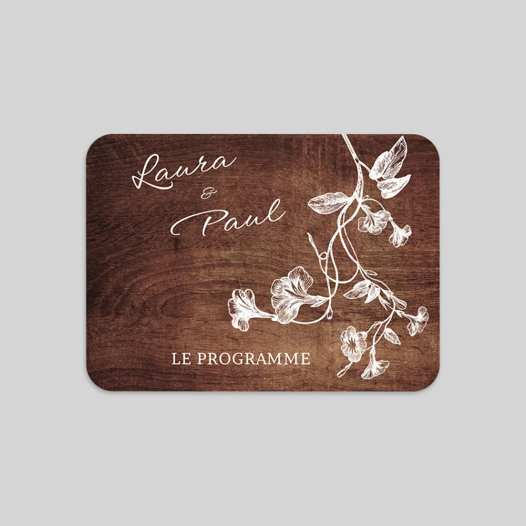 Programme De Mariage^Planet cards Gravures et bois
