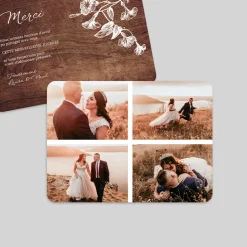 Carte Remerciement Mariage Champêtre^Planet cards Gravures et bois