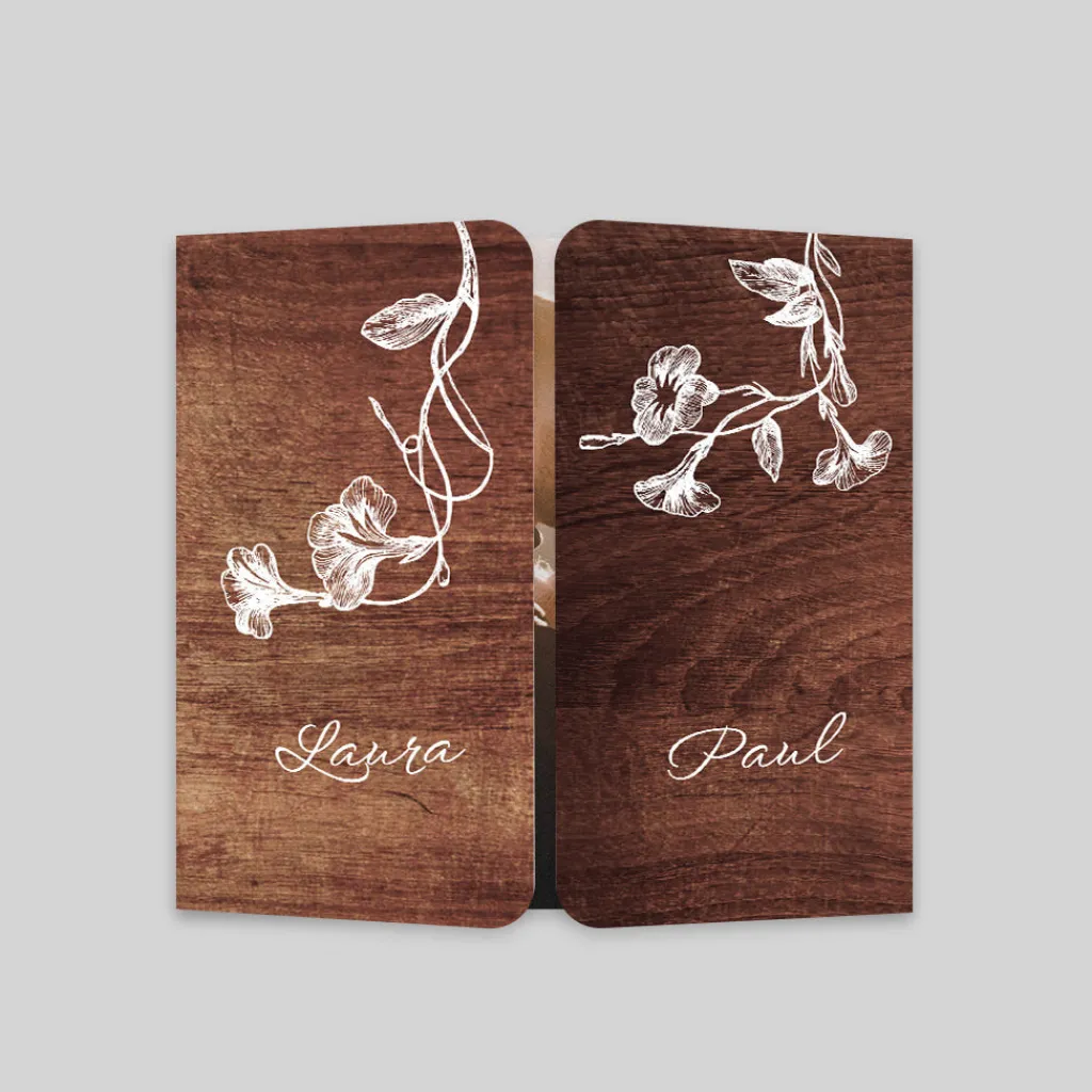 Faire-part Mariage Champêtre | Gamme Complète^Planet cards Gravures et bois