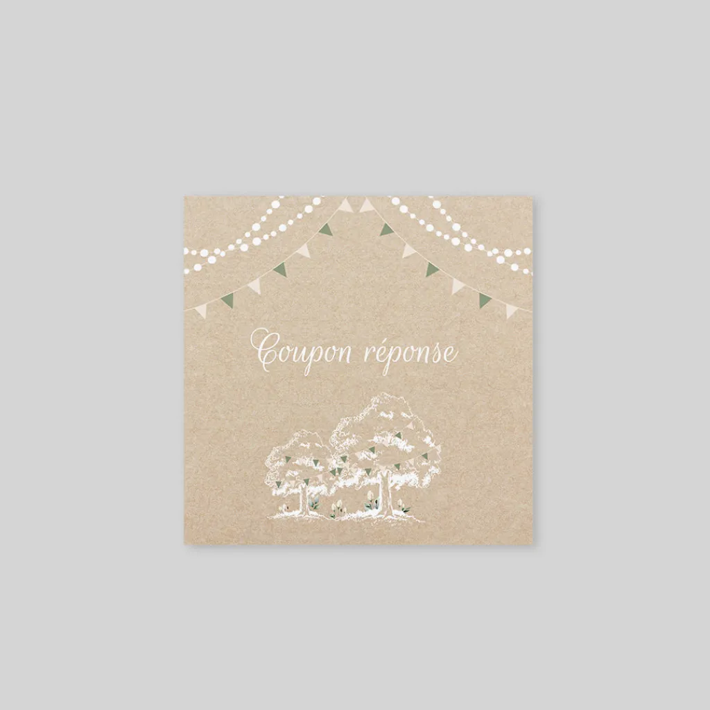 Coupon-réponse Mariage^Planet cards Guinguette et Lumières