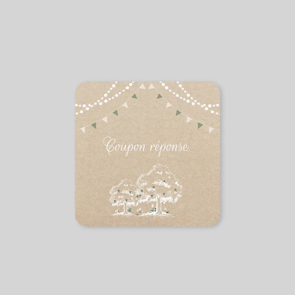Coupon-réponse Mariage^Planet cards Guinguette et Lumières