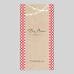Menu De Mariage^Planet cards Guinguette et Vichy