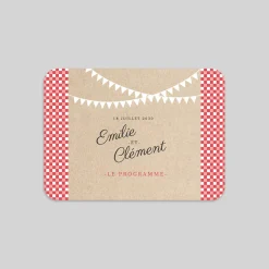 Programme De Mariage^Planet cards Guinguette et Vichy