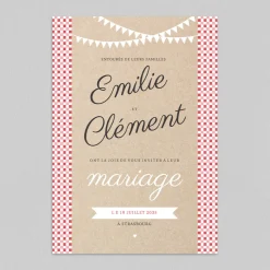 Faire-part Mariage Original | Faire-part Mariage Champêtre^Planet cards Guinguette et Vichy