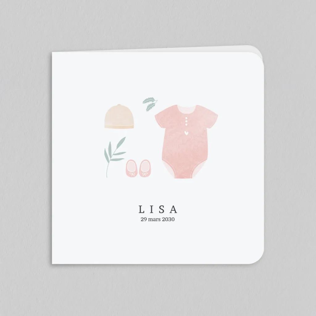 Faire-part Naissance Fille^Planet cards Habits de Naissance