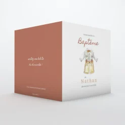 Faire-part Baptême Garçon^Planet cards Habits Du Dimanche