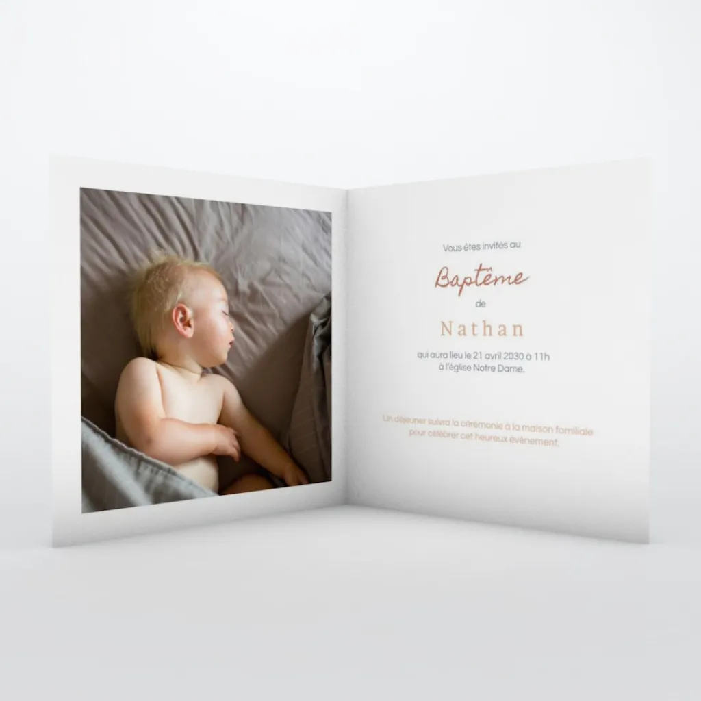 Faire-part Baptême Garçon^Planet cards Habits Du Dimanche