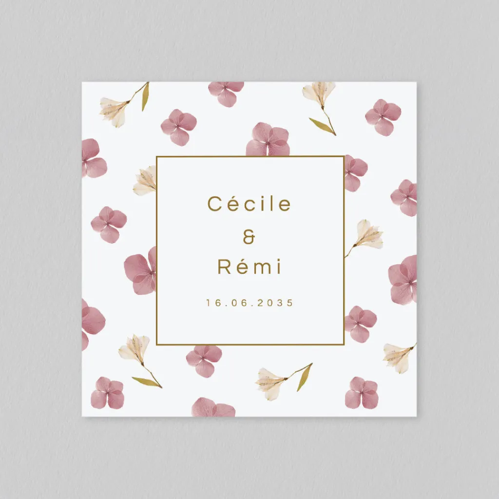 Faire-part Mariage Champêtre^Planet cards Herbier