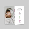 Faire-part Naissance Fille^Planet cards Hortensia et Pictos