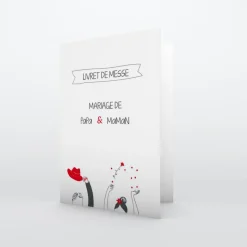 Livret De Messe Mariage^Planet cards Illustration papa et maman