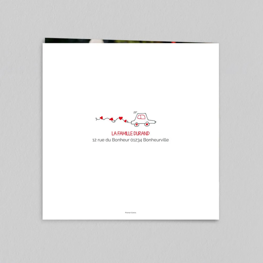 Carte Remerciement Mariage Originale^Planet cards Illustration papa et maman