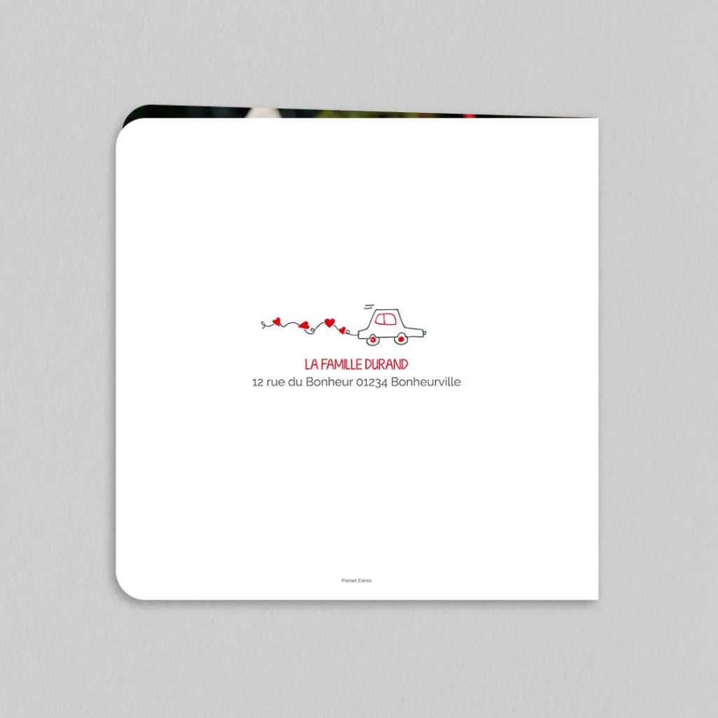 Carte Remerciement Mariage Originale^Planet cards Illustration papa et maman