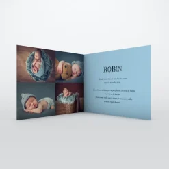 Faire-part Naissance Garçon^Planet cards Informations En Pictos