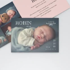 Faire-part Naissance Garçon^Planet cards Informations En Pictos