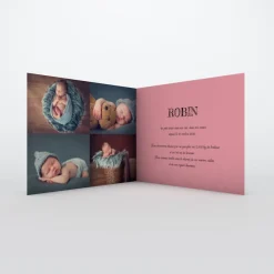Faire-part Naissance Garçon^Planet cards Informations En Pictos