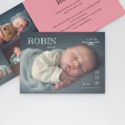 Faire-part Naissance Garçon^Planet cards Informations En Pictos