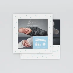 Faire-part Naissance Garçon^Planet cards Informations et pois