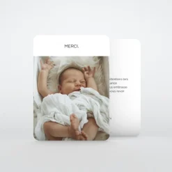 Carte Remerciement Naissance Classique^Planet cards Innocence