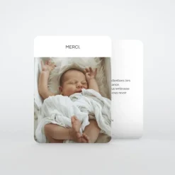 Carte Remerciement Naissance Classique^Planet cards Innocence