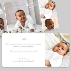Carte Remerciement Baptême Photo^Planet cards Instant Inoubliable