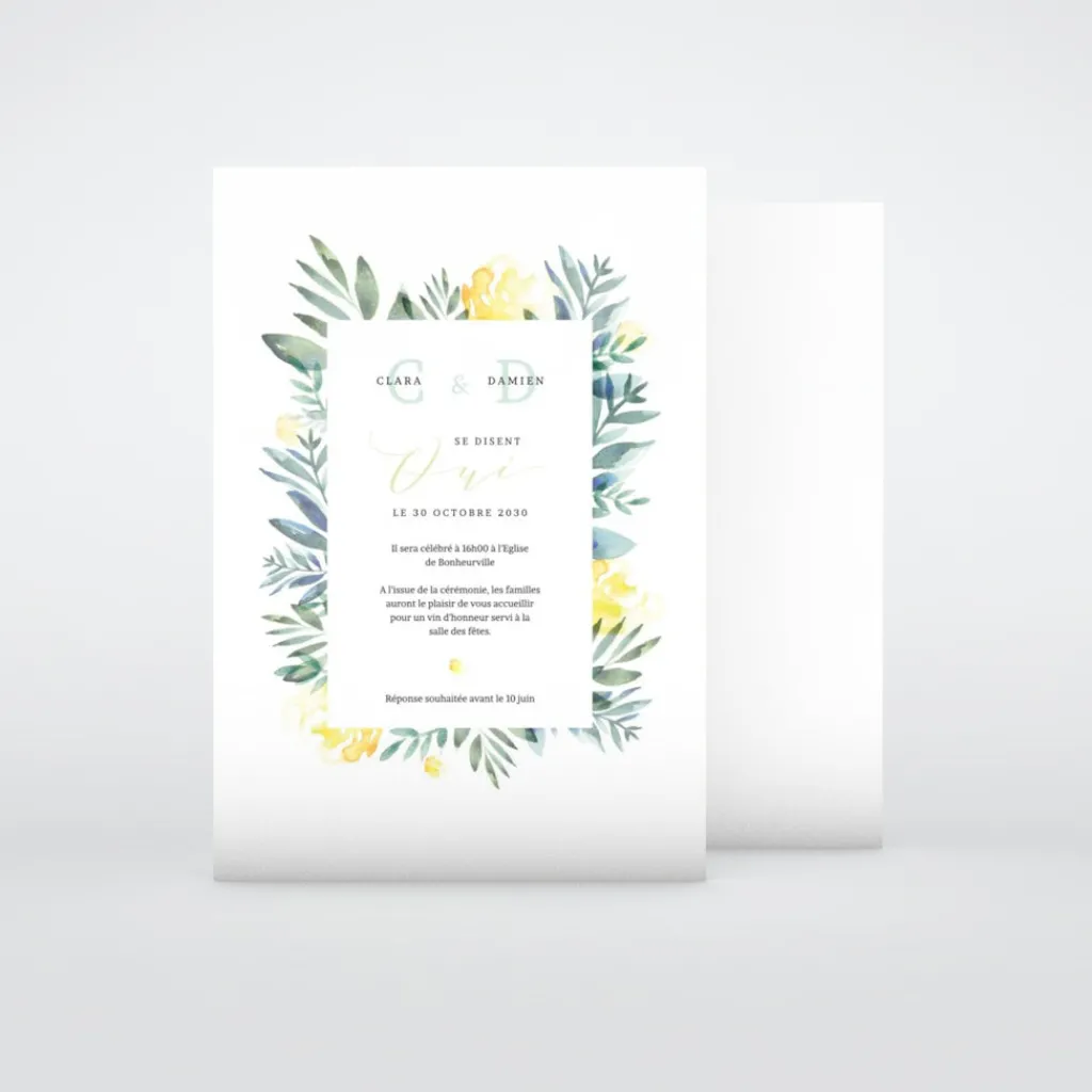 Faire-part Mariage Champêtre^Planet cards Instant Nature