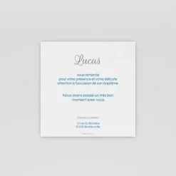 Carte Remerciement Baptême Garçon^Planet cards Instant Précieux