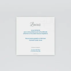 Carte Remerciement Baptême Garçon^Planet cards Instant Précieux