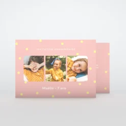 Carte Invitation Anniversaire Enfant Fille^Planet cards Invitation petits pois