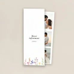 Carte Remerciement Mariage Marque-page^Planet cards Jardin de Fleurs