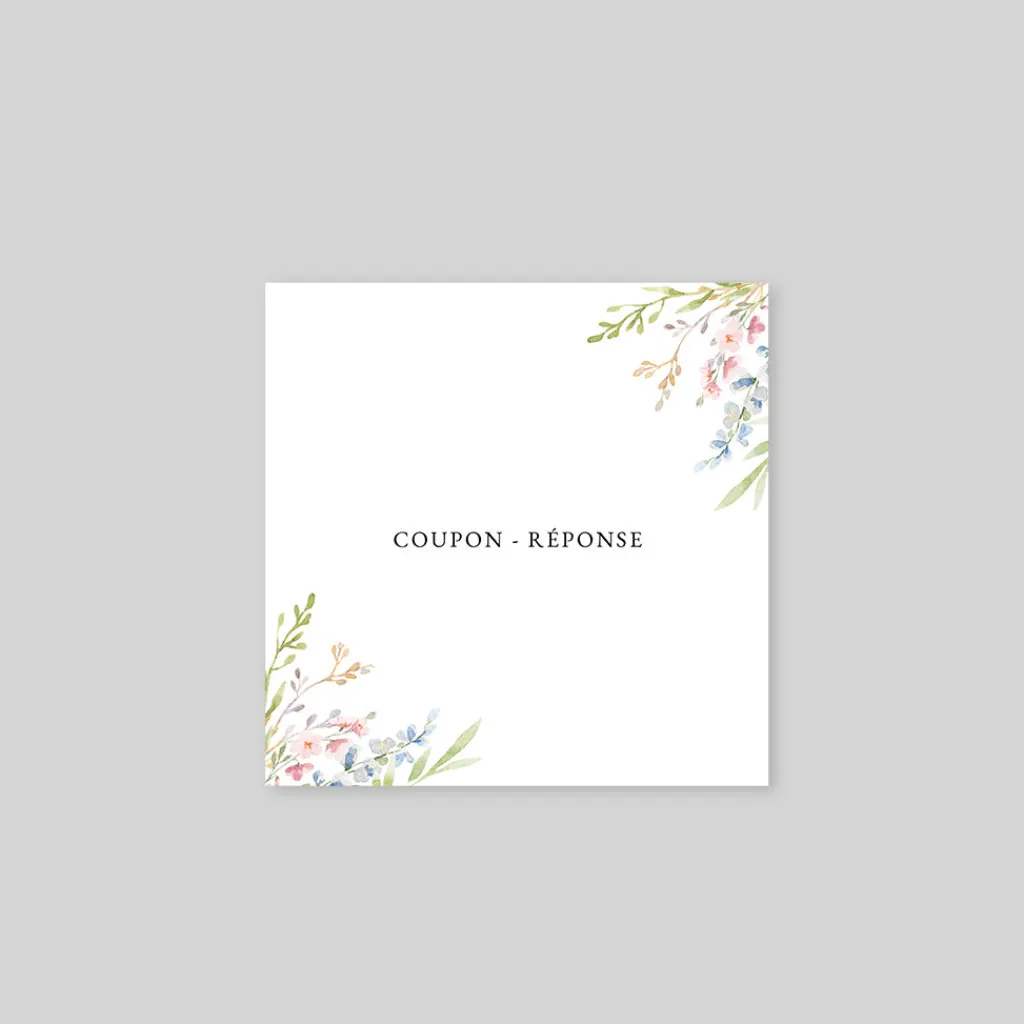 Coupon-réponse Mariage^Planet cards Jardin de Fleurs