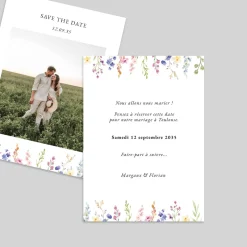Save The Date^Planet cards Jardin de Fleurs