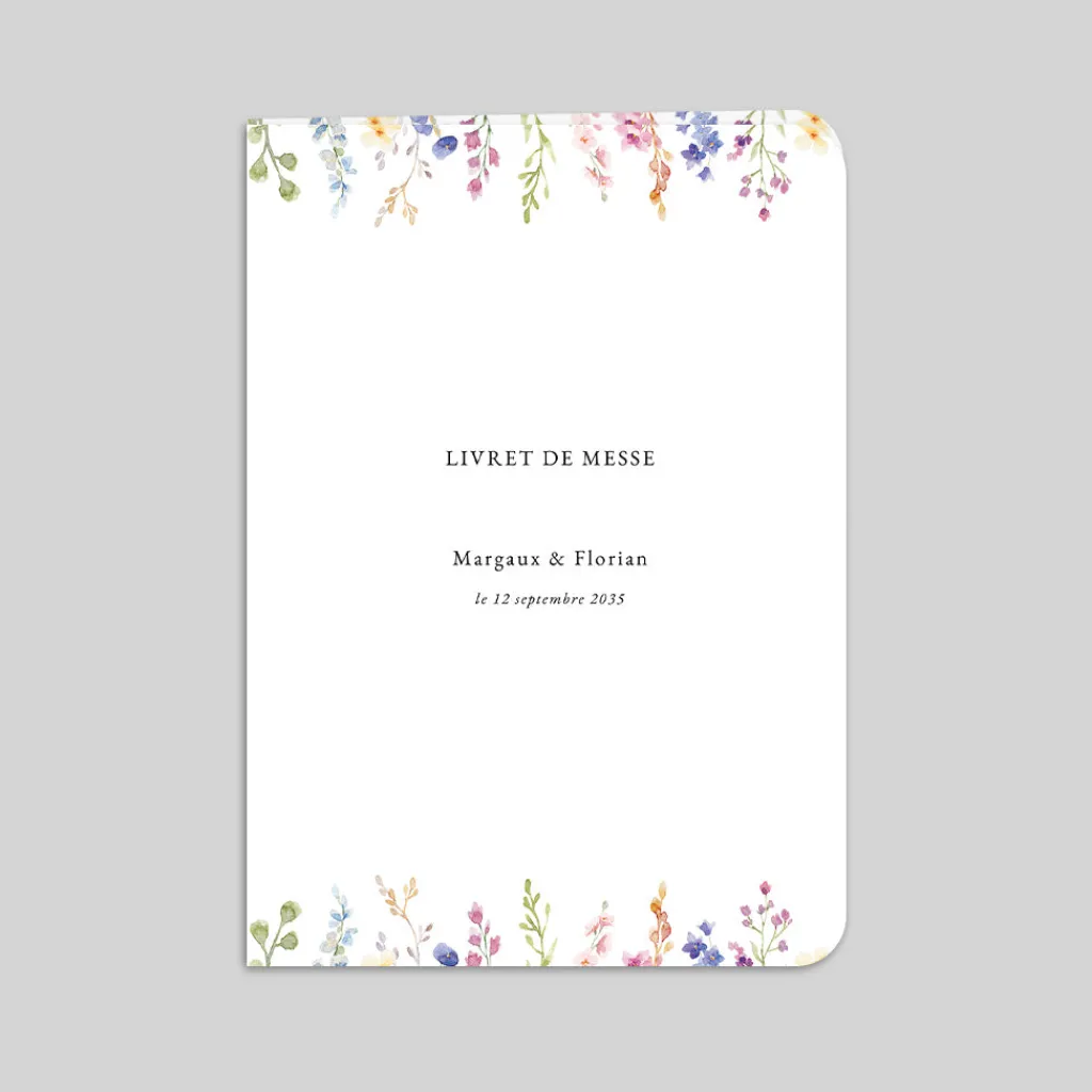 Livret De Messe Mariage^Planet cards Jardin de Fleurs