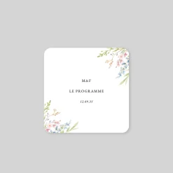 Programme De Mariage^Planet cards Jardin de Fleurs