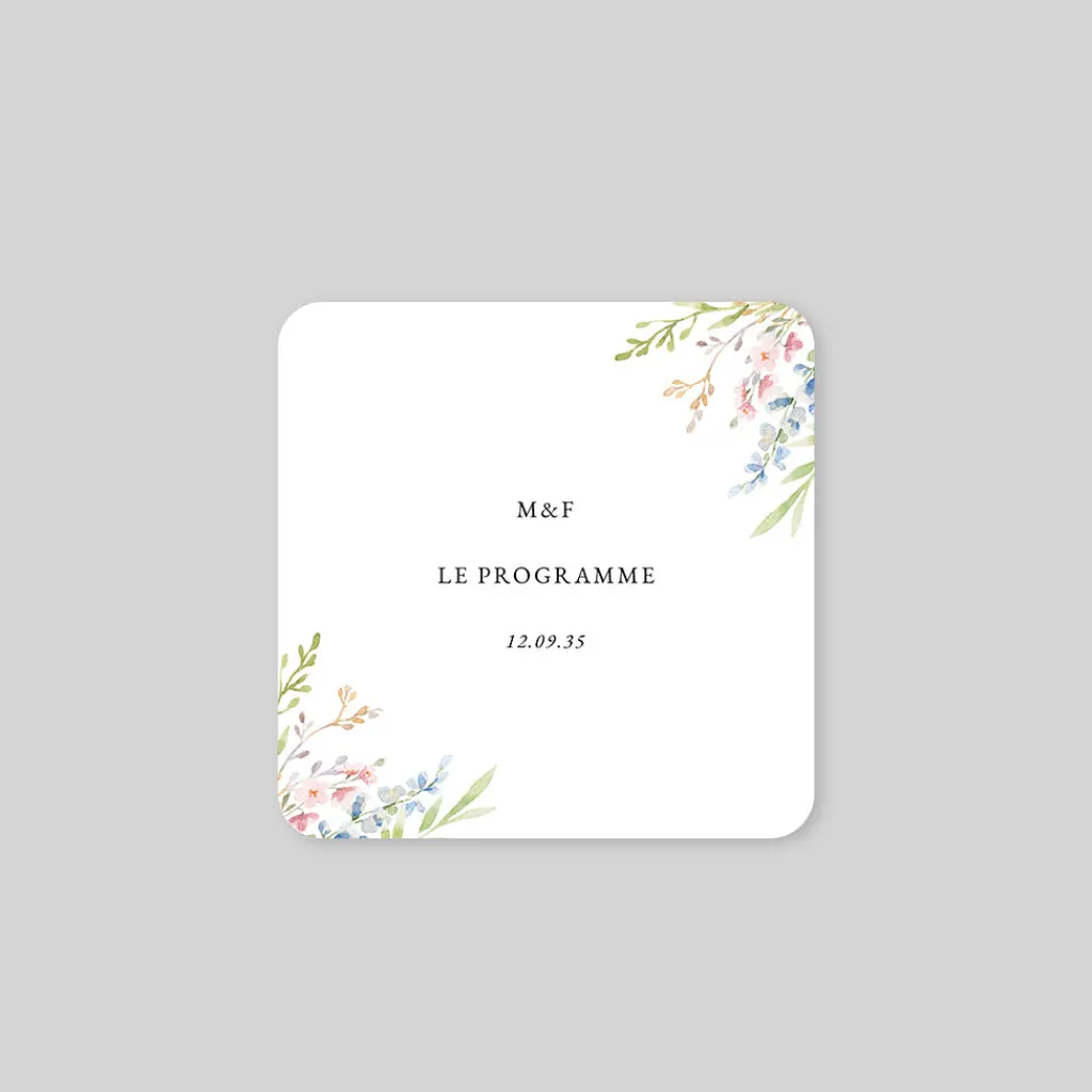 Programme De Mariage^Planet cards Jardin de Fleurs