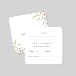 Coupon-réponse Mariage^Planet cards Jardin de Fleurs