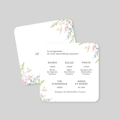 Programme De Mariage^Planet cards Jardin de Fleurs