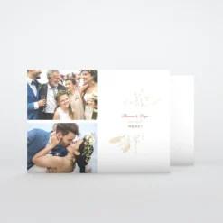 Carte Remerciement Mariage Champêtre^Planet cards Jolie Composition Florale