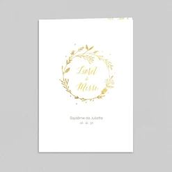 Livret De Baptême^Planet cards Jolie Couronne Dorée