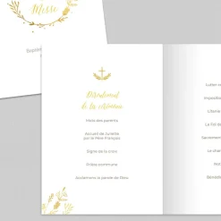Livret De Baptême^Planet cards Jolie Couronne Dorée
