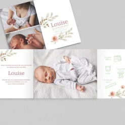 Faire-part Naissance Original | Faire-part Naissance Fille^Planet cards Jolies fleurs des champs