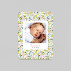 Créations En Collaboration | Faire-part Naissance Fille^Planet cards Jolies Fleurs Liberty
