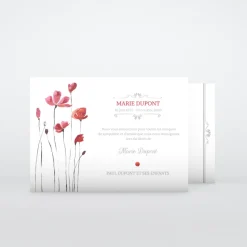 Carte Remerciement Décès^Planet cards Jolis coquelicots
