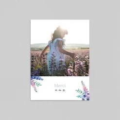 Carte Remerciement Communion^Planet cards Jolis Delphiniums