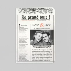 Faire-part Mariage Original | Gamme Complète^Planet cards Journal ancien